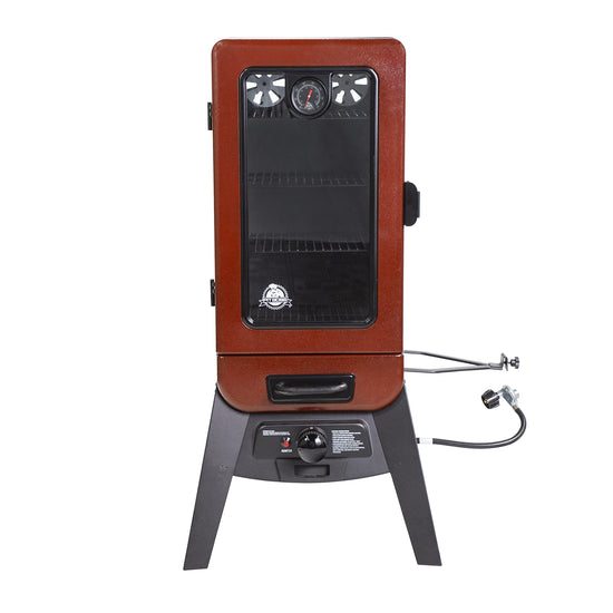 Pit Boss food smoker — 3-series gas vertical smoker in red hammertone