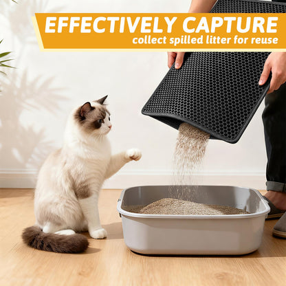 Waste bag — Double layer waterproof cat litter mat by Pieviev