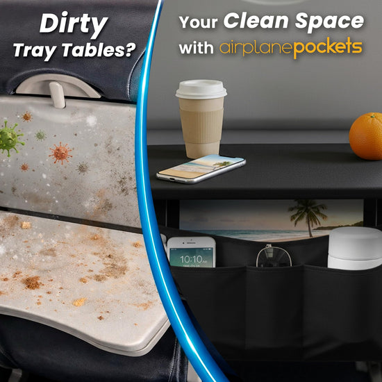 Airplane pockets caddy — travel organizer for seat storage and essentials