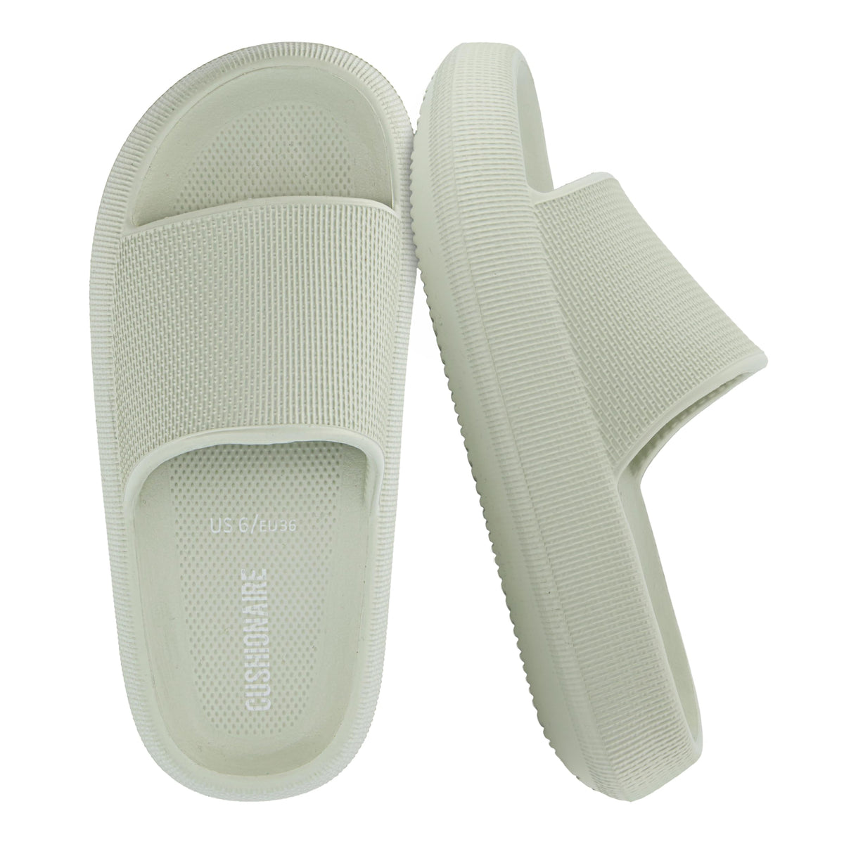 CUSHIONAIRE EVA slides for women – Comfortable slip on slippers and shower shoes