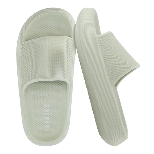 CUSHIONAIRE EVA slides for women – Comfortable slip on slippers and shower shoes