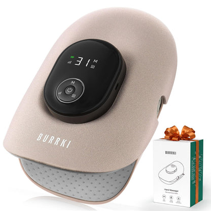 Hand Massager with Heat, Individual Fingers Stretching Massage, Champagne