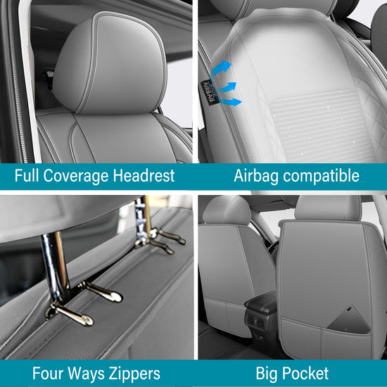 AOMSAZTO vehicle seat cover — breathable ice silk faux leather for Volkswagen Jetta 2008-2026