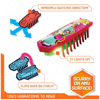 HEX BOTS Nano 5 pack - Mini robot toy with vibration technology for kids and cats 3 and up