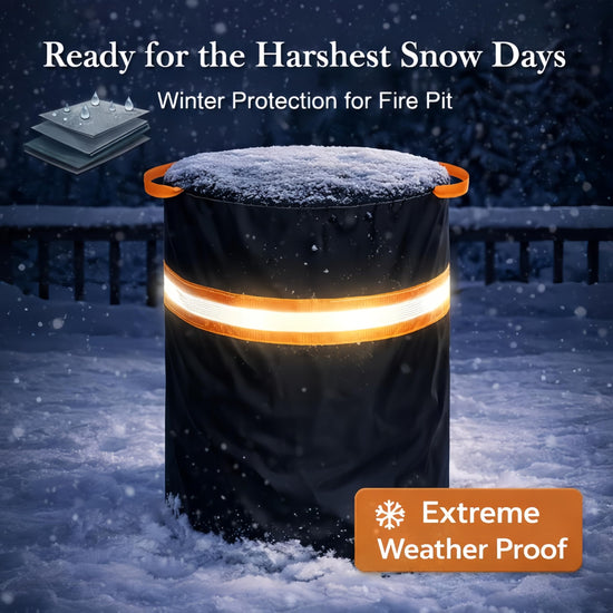 Fire Pit Cover for Ninja Fireside 360 Outdoor Heater，Patio Fire Pit Cover with Drawstring Hem，600d Heavy Duty Waterproof,Outdoor Cover Dust and Rain Protection Black 24" D X 27" H