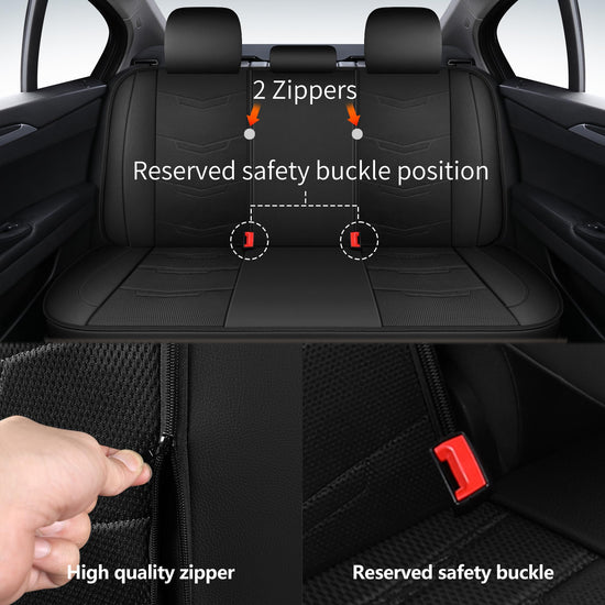 HChengkikz vehicle seat cover — leather, breathable and sporty design, universal fit