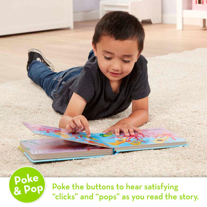 Melissa & Doug Poke-a-Dot children's board book with interactive buttons to pop