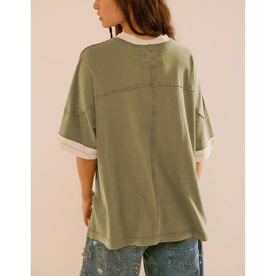 Songling womens 3/4 sleeve casual summer tee shirt in cotton