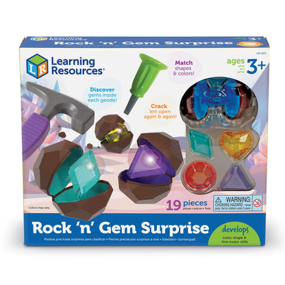 Learning Resources Rock 'n gem surprise activity set — sorting and counting skills 19 pieces ages 3+
