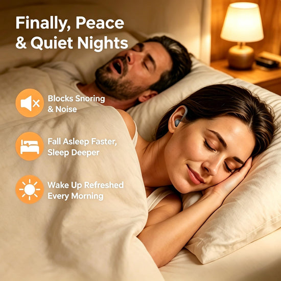 Soft Reusable Silicone Sleep Ear Plugs,50dB Noise Reduction Single & Double Layer S/M/L Tips,Noise Block for Snoring Side Sleepers Airplane Concert Shooting with Storage Case