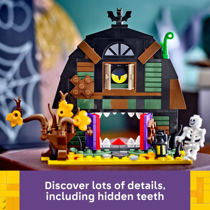 LEGO building blocks - Halloween barn toy with skeleton minifigure 40721