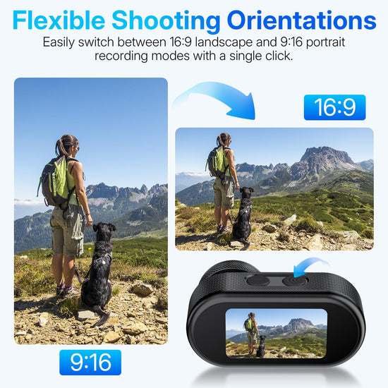 UYIKOO 4K Mini Body Action Camera with 1.47" Screen, 64GB Thumb Size Small POV Camera with WiFi, Tiny Wearable Magnetic Camcorder for Work Vlogging Cycling Motorcycle Pet Travel