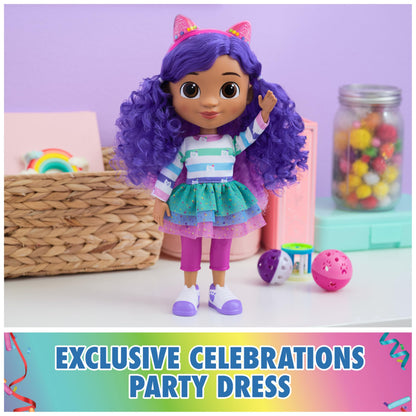 Gabby's Dollhouse toy figure - 13-inch Gabby girl doll with sound effects and reversible cat ears
