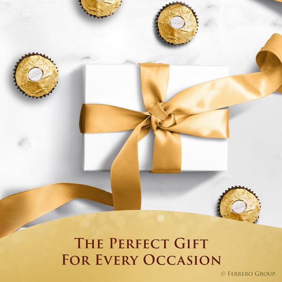 Chocolate candy — Ferrero Rocher gourmet hazelnut milk chocolate gift box 12 pieces 5.3 oz