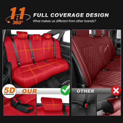 AOMSAZTO vehicle seat cover — Custom fit faux leather for Honda Accord 2018-2022