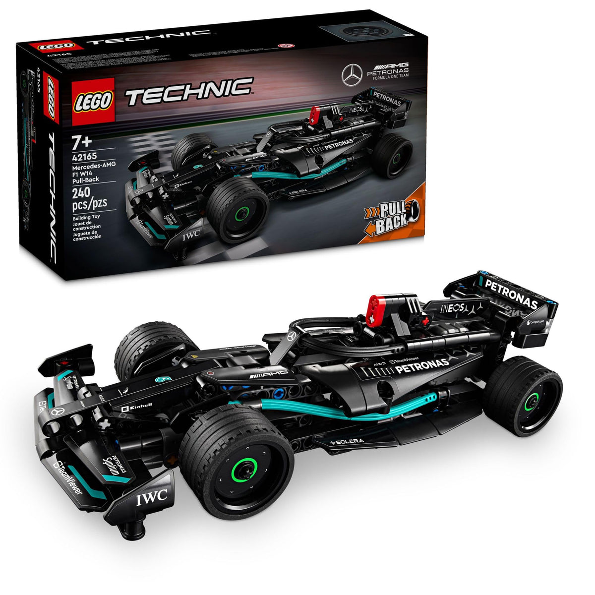 LEGO Technic building set — Mercedes-AMG F1 W14 E Performance model for ages 7 and up