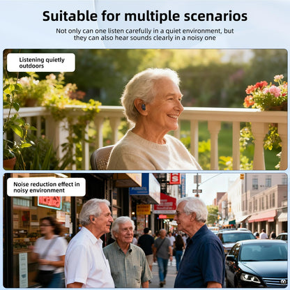 RlsitKee Hearing Aids, Hearing Aids for Seniors, Hearing Amplifiers with Mirror, Hearing Aid with Volume Adjustable and Noise Reduction for Hearing Loss, Rechargeable Hearing Aid with Charging Case