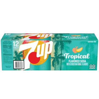 7UP Tropical soda - Tropical flavor in 12 pack cans7UP Tropical soda - Tropical flavor in 12 pack cans