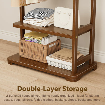 Solid Wood Clothes Rack