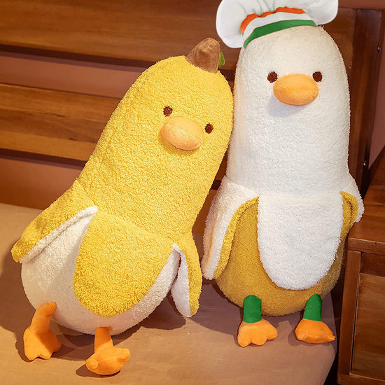 Toy figure — Peach cat banana duck plush toy for girls and boys