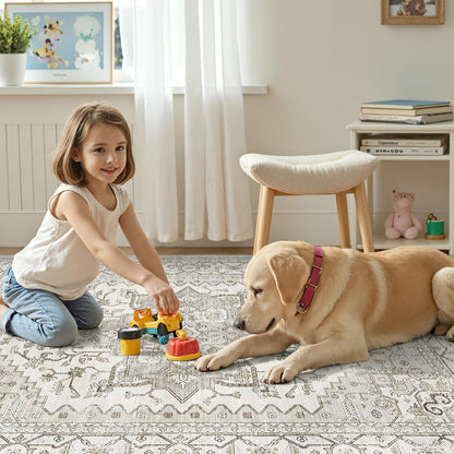 Area rugs — Boho non-slip washable for living room, bedroom, office, dining room