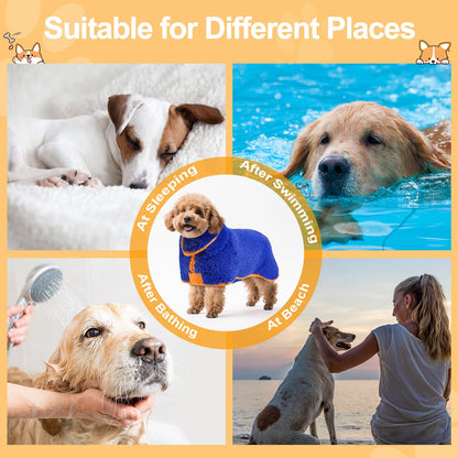 Bienbee dog bathrobe — quick drying super absorbent for small to large dogs