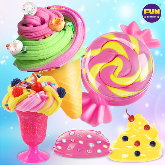Toy slime kit — FunKidz ice cream soft slime making kit for kids ages 8-12