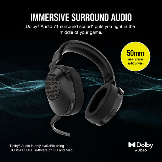 Corsair headphones — wireless design