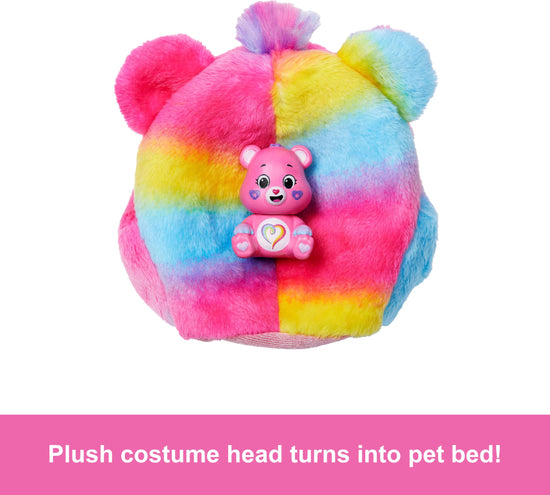 Barbie toy figure — Cutie reveal care bears doll with 10 surprises and mini bear