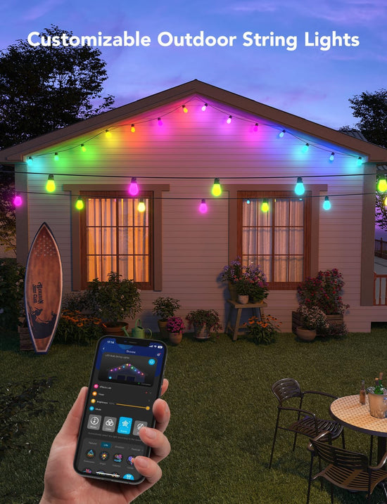 Govee string lights — Bluetooth RGBW outdoor with app control and waterproof design