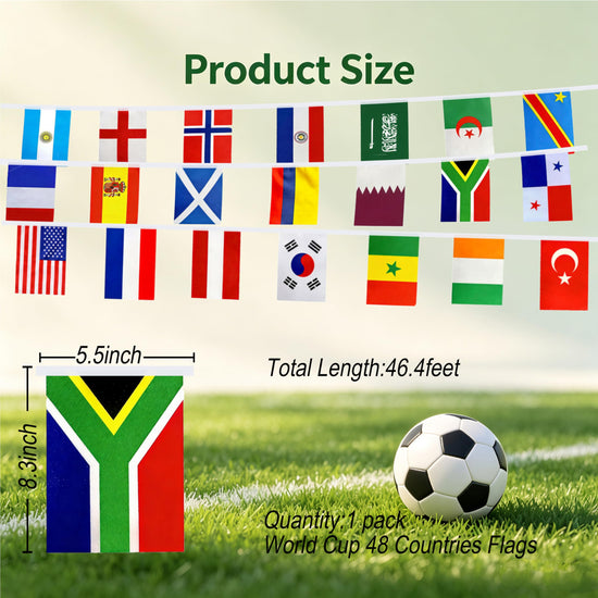 Banner — BIOLALEN 2026 World Cup team flags for 48 countries decorations