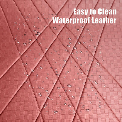 EKR vehicle mat — Custom fit leatherette floor mats for 2011-2024 Toyota 4Runner, burgundy