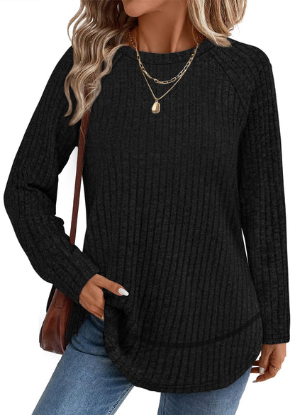 WIHOLL long sleeve shirt — lightweight casual tunic for women in S-2XL sizes.