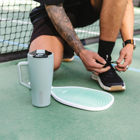 BrüMate Era tumbler — 40oz insulated design with flip down straw and leakproof base