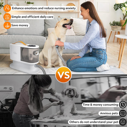 ExcegBot hair trimmer — vacuum and grooming kit combo for dogs