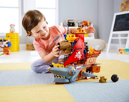 Fisher-Price Imaginext pirate ship playset with shark bite feature