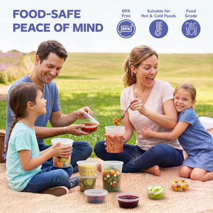 GUSTO food storage containers with airtight lids - ideal for soups and meal prep