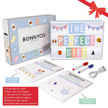 Decorative signage — Cinema light box with letters, emojis and markers by Bonnyco