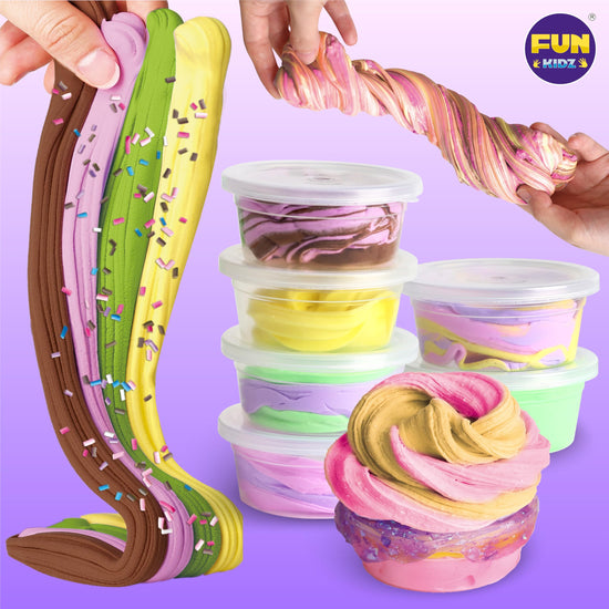 Toy slime kit — FunKidz ice cream soft slime making kit for kids ages 8-12