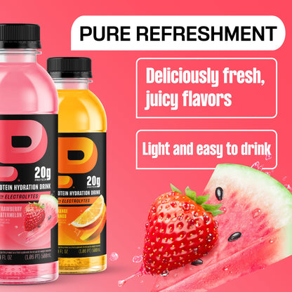 Protein2o protein drink — Liquid clear whey protein isolate with electrolytes, 20g protein, vitamins B5, B6, post-workout recovery