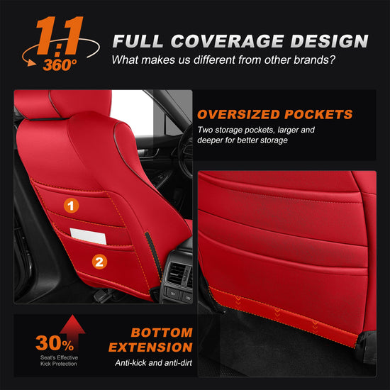AOMSAZTO vehicle seat cover — Custom fit faux leather for Honda Accord 2018-2022