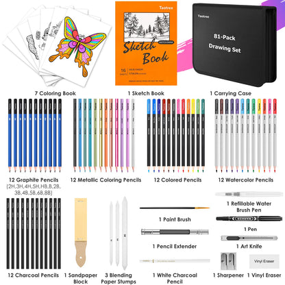 Taotree writing instrument — 81 pack art supplies for adults and artists gifts