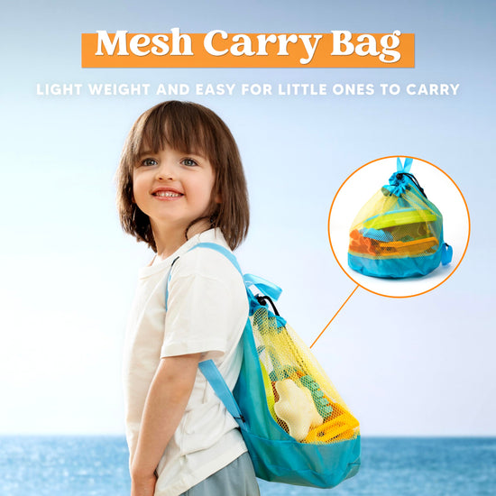 Sloosh beach sand toys set — dump truck car toys with molds for outdoor play