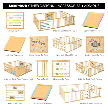 ZETY playard — foldable design with door panel and built-in toys, CPC certified and SGS tested