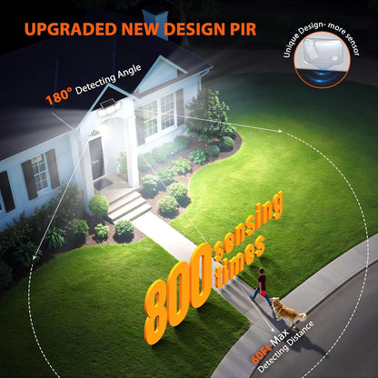 WdtPro solar motion light fixture - outdoor design with white illumination