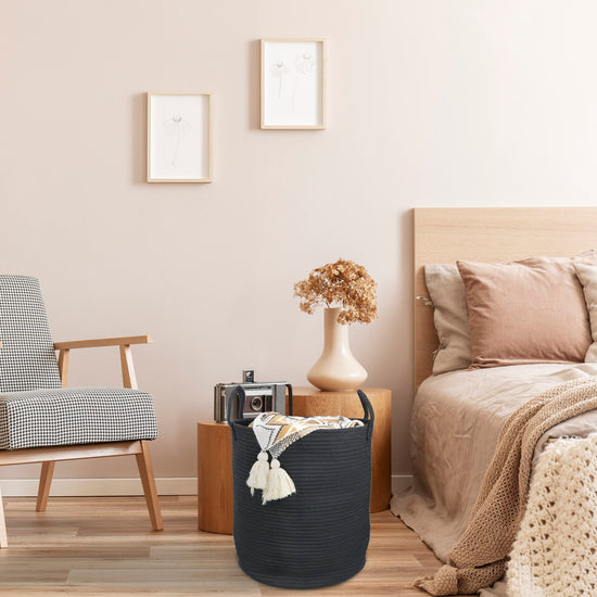 XUANGUO laundry hamper — cotton rope woven design for versatile storage