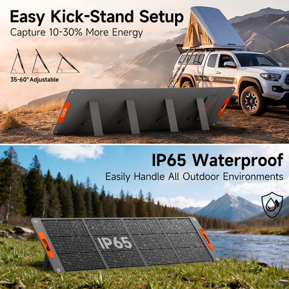 Solar panel - 200W portable and foldable with high efficiency and waterproof design