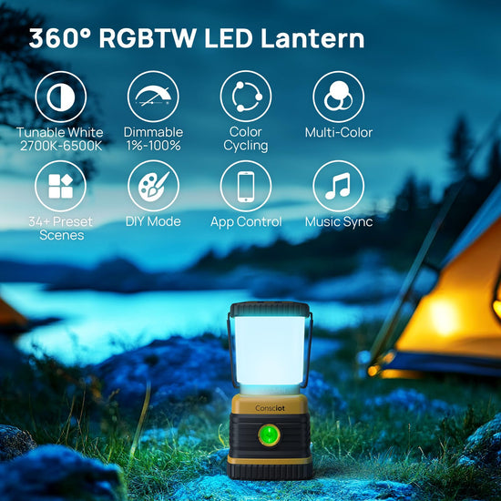 Consciot electric lantern — 1000LM battery powered camping light