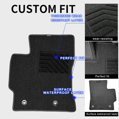 Corolla floor mats - AOMSAZTO original hybrid carpet liners in black
