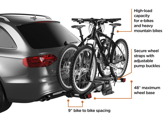 Thule transport rack — E-bike compatible and tool-free installation